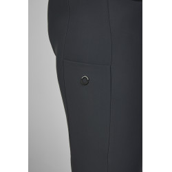 Amia-broek 6805 Pikeur kniestukken grip midhoge taille dames Donkere schaduw Grijs