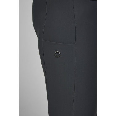 Amia-broek 6805 Pikeur kniestukken grip midhoge taille dames Donkere schaduw Grijs