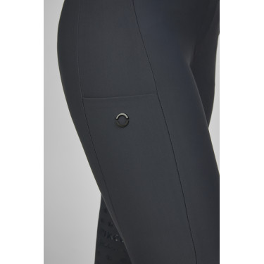 Amia-broek 6805 Pikeur kniestukken grip midhoge taille dames Donkere schaduw Grijs