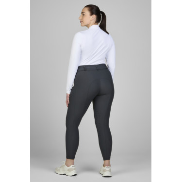 Amia-broek 6805 Pikeur kniestukken grip midhoge taille dames Donkere schaduw Grijs