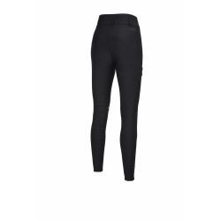 Amia-broek 6805 Pikeur kniestukken grip midhoge taille dames Zwart