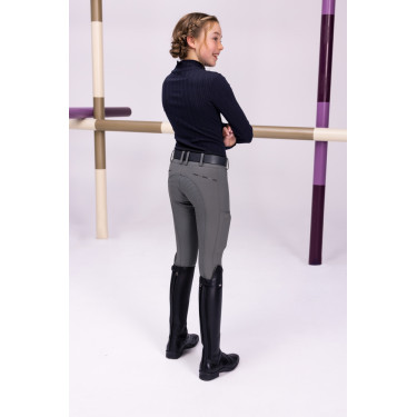 Pikeur broek midhoge taille meisje full grip 9306 Lichtgrijs