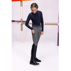 Pikeur broek midhoge taille meisje full grip 9306 Lichtgrijs