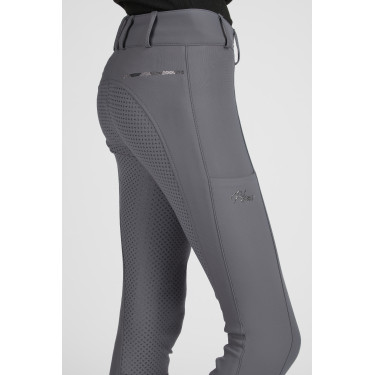 Pikeur broek midhoge taille meisje full grip 9306 Lichtgrijs