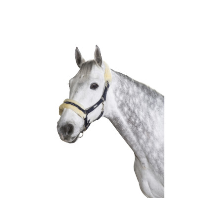 Halster Eskadron gesp Pin lamswol Bleu nuit