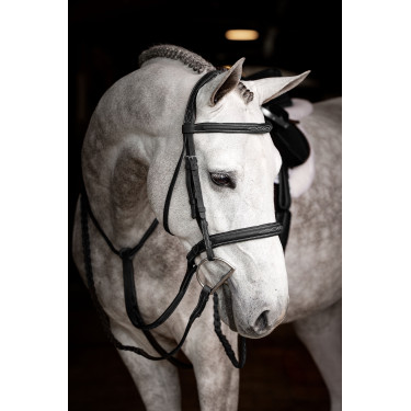 Bridon Hunter met veters LeMieux Zwart / zilver Bridon Hunter met veters LeMieux Zwart / zilver