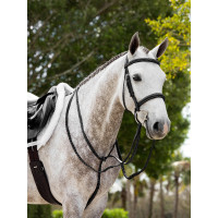 Vaste martingaal Hunter LeMieux Havanna / zilver Bruin