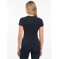 T-shirt met korte mouwen LeMieux naadloos Britney Marine Marineblauw T-shirt met korte mouwen LeMieux naadloos Britney Marine Marineblauw