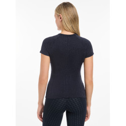 T-shirt met korte mouwen LeMieux naadloos Britney Marine Marineblauw T-shirt met korte mouwen LeMieux naadloos Britney Marine Marineblauw