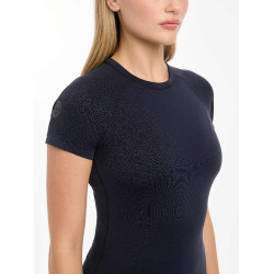 T-shirt met korte mouwen LeMieux naadloos Britney Marine Marineblauw T-shirt met korte mouwen LeMieux naadloos Britney Marine Marineblauw