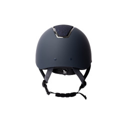 Glanzende Metalen Helm Monarch II Horze Donkerblauw