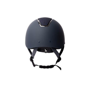 Glanzende Metalen Helm Monarch II Horze Donkerblauw