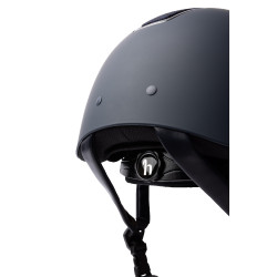 Glanzende Metalen Helm Monarch II Horze Donkerblauw