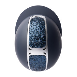 Paardrijcap met kristallen versiering Horze Arix II Donkerblauw / donkerblauw