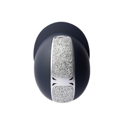 Paardrijcap met kristallen versiering Horze Arix II Donkerblauw / zilver Paardrijcap met kristallen versiering Horze Arix II Donkerblauw / zilver