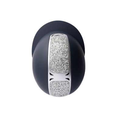 Paardrijcap met kristallen versiering Horze Arix II Donkerblauw / zilver Paardrijcap met kristallen versiering Horze Arix II Donkerblauw / zilver