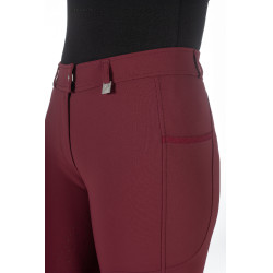 Broek Livigno full grip 1/1 siliconen HKM dames Lauria Garrelli Bordeaux
