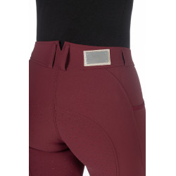 Broek Livigno full grip 1/1 siliconen HKM dames Lauria Garrelli Bordeaux