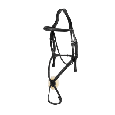 Gevlochten gecombineerde neusriem hoofdstel New English Collection by Dy'on Zwart