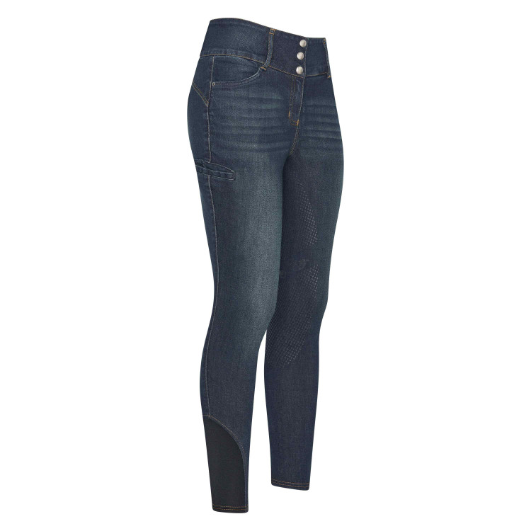 HV Polo Elena damesrijbroek denim FullGrip HV Polo Elena damesrijbroek denim FullGrip