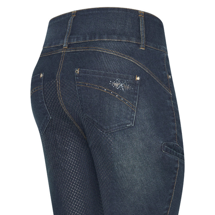 HV Polo Elena damesrijbroek denim FullGrip HV Polo Elena damesrijbroek denim FullGrip
