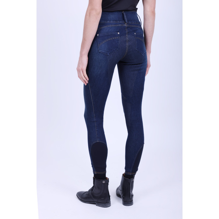 HV Polo Elena damesrijbroek denim FullGrip HV Polo Elena damesrijbroek denim FullGrip