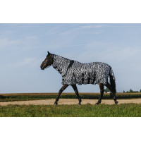 Rijshirt Riding World Belly Mesh Combo Noir / blanc motif zèbre