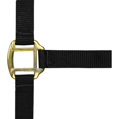 Nylon halster met lederen voering Norton Zwart