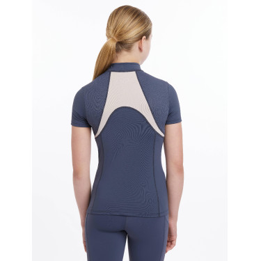Mesh ondergoed Mia LeMieux Young Rider korte mouwen Blauw schemer Mesh ondergoed Mia LeMieux Young Rider korte mouwen Blauw schemer