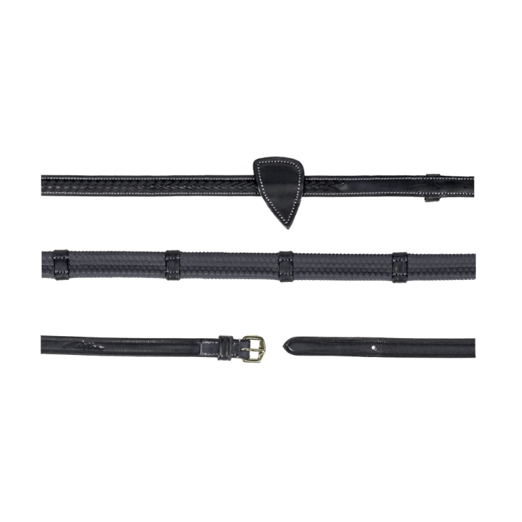 Rubberen teugels 1/2" met 7 stops en gevlochten afwerking D Collection Dy'on