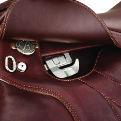 Combinatiezadel Bates Plus Luxe leder Bruin