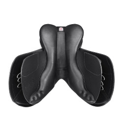 Selle Bates Caprilli Close Contact+ met vooruitgeschoven kwartier Luxe leder Zwart