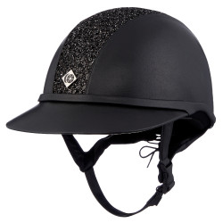 Charles Owen SP8 Plus Leather Look Cap Glanzend zwart Charles Owen SP8 Plus Leather Look Cap Glanzend zwart