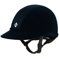 Charles Owen SP8 Plus Micro-suede cap Marine Marineblauw