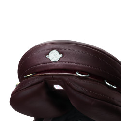 Zadel Bates Kimberley Stock leer Heritage Bruin Zadel Bates Kimberley Stock leer Heritage Bruin