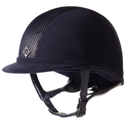 Charles Owen AYR8 Microsuède helm Marine / zilverkleurig Blauw Charles Owen AYR8 Microsuède helm Marine / zilverkleurig Blauw