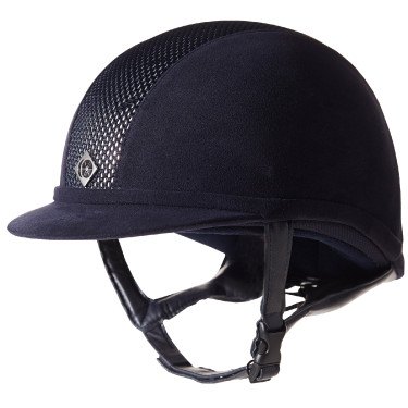 Charles Owen AYR8 Microsuède helm Marine / zilverkleurig Blauw Charles Owen AYR8 Microsuède helm Marine / zilverkleurig Blauw