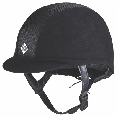 Charles Owen AYR8 Plus Micro-suede Helm Zwart