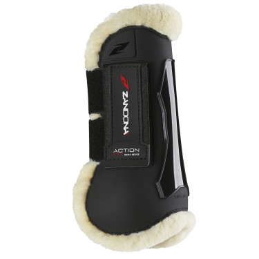 Lamsvel beenbeschermers Zandona Action Techno Zwart