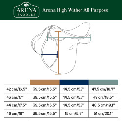 Arena gemengde zadel HW Zwart