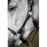 Gevlochten halster HFI Zwart