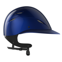 GPA 4S Speed Air TLS helm met kunstlederen vizier Glanzende marine Blauw