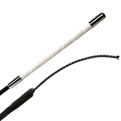 Dressuurzweep Whip & Go metalen dop Zwart