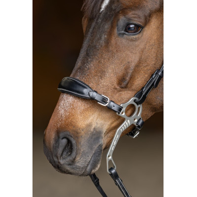Set Neusriem Gourmette Hackamore HFI Master Zwart