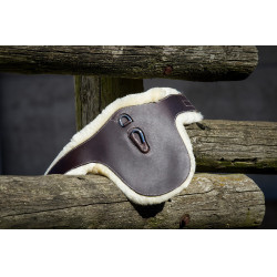 HFI Master singelriem leer / schapenwol Zwart