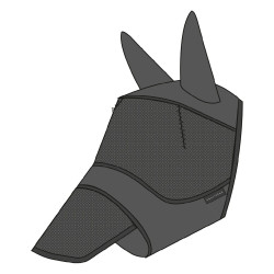 Vliegenmasker anti-UV Equithème Soft met neus