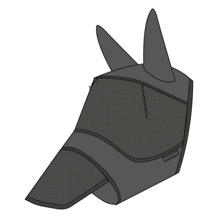 Vliegenmasker anti-UV Equithème Soft met neus