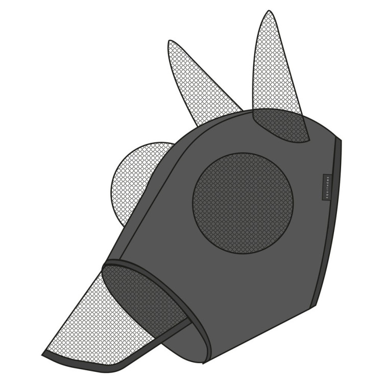 Anti-vlieg anti-UV masker Equithème Lycra met neus