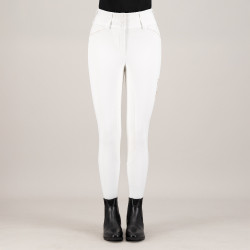 Euro-Star Aurelia Competition Grip Connect Full rijbroek Wit / roségoud