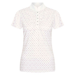 Polo in tech Imperial Riding Roxy AOP Wit / roze